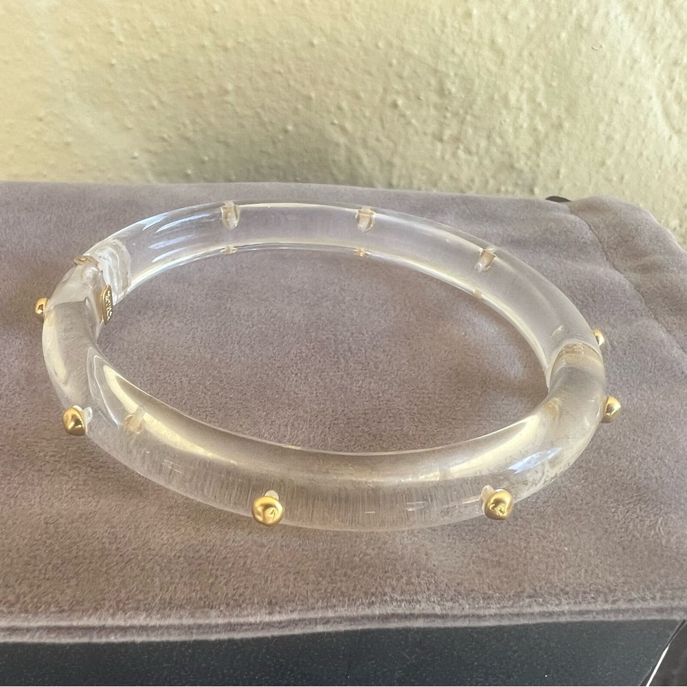 Alexis Bittar Clear and Gold Bracelet